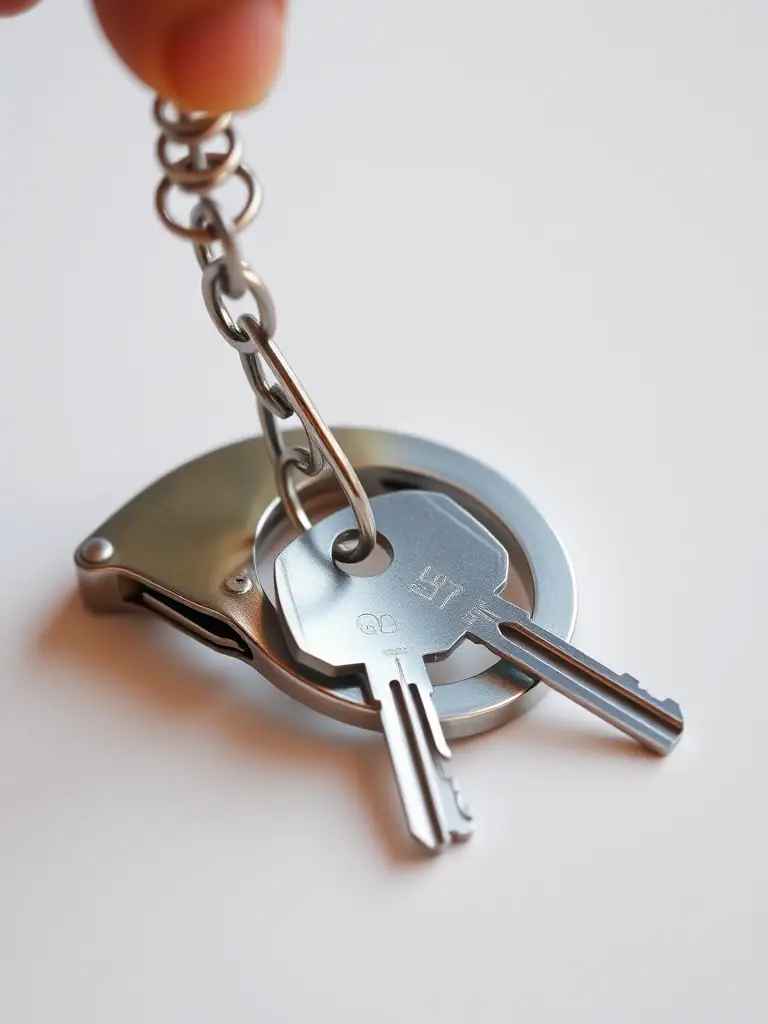 A set of keys unlocking handcuffs, symbolizing the release from custody and the opportunity to return to normal life while awaiting trial.